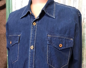 Scotch & Soda Blue Denim L/S Shirt Sz XXL - OOAK
