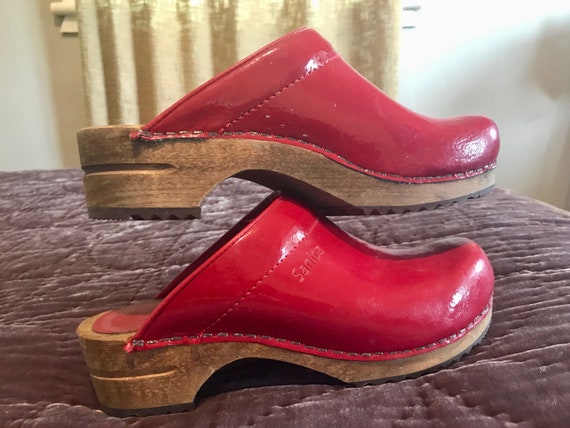 Danish Clogs Sanita Red Patent Leather SZ UK 4 EU… - image 1