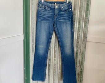Jeans True Religion vintage para mujer, pierna recta, talla 31 - Pieza única