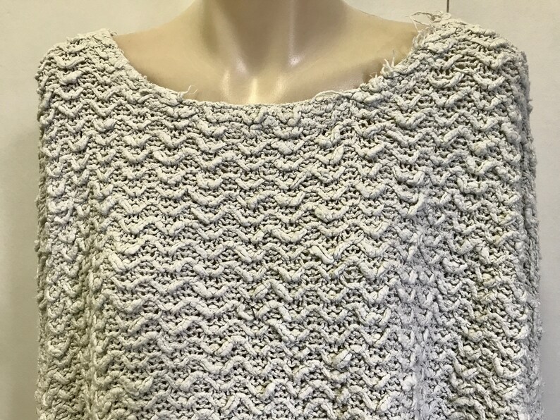 Free People Cropped Cotton Jumper – Pale Blue Slouch Knit, Size L image 2