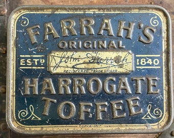 Vintage Tin Farrah's Original Harrogate Toffee - OOAK