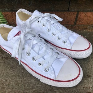 White Converse All Stars - Sz 7 - Women&#39;s 9 - OOAK