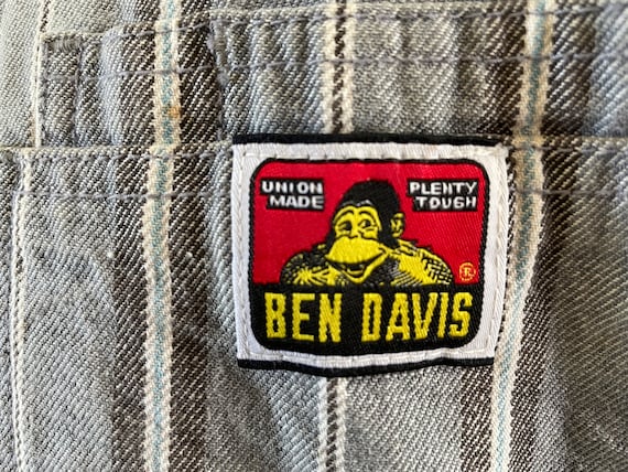1990's Vintage Ben Davis San Francisco Grey Striped B… - Gem