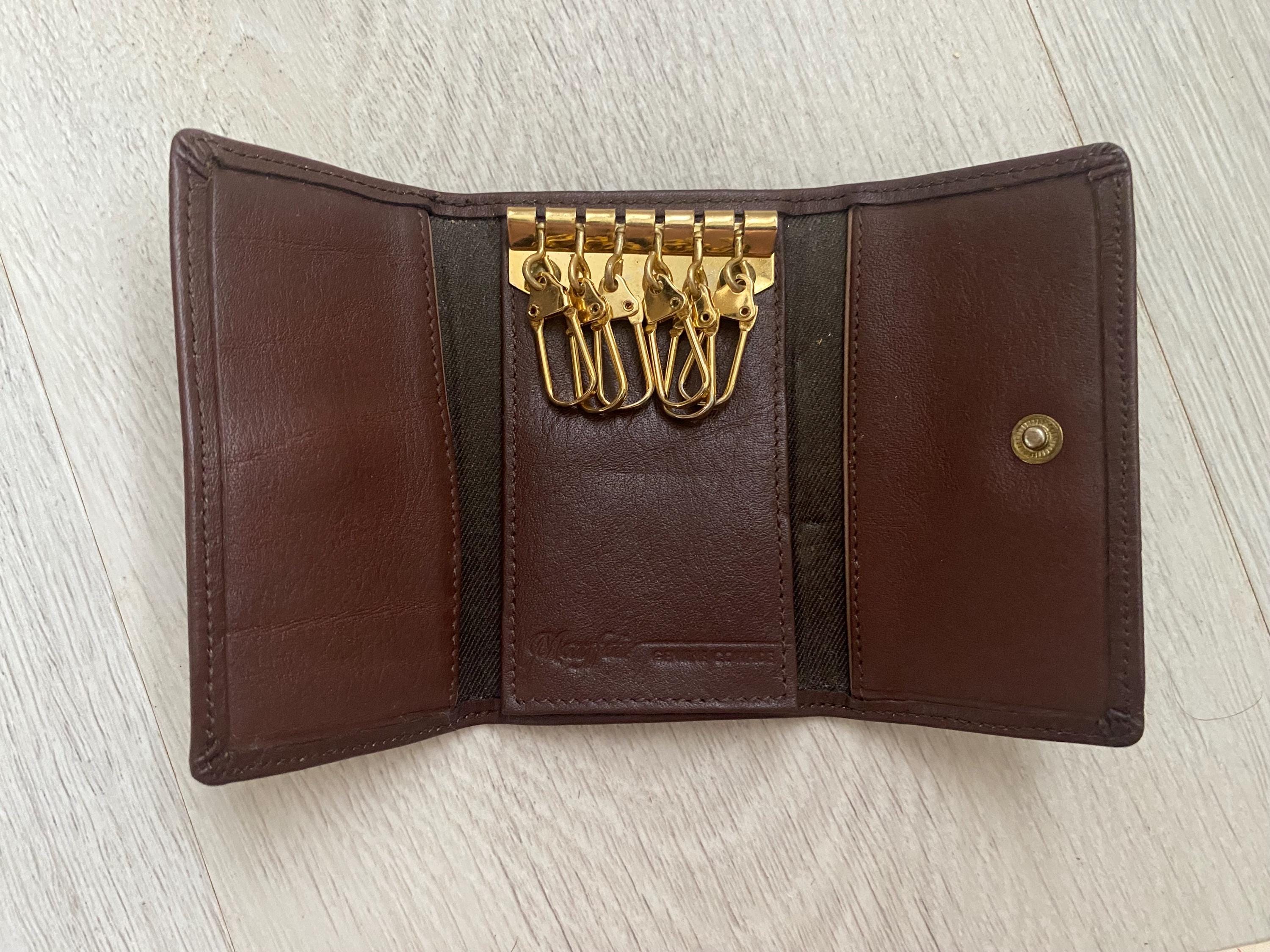 Vintage Leather Key Holder Wallet Brown - OOAK - Etsy