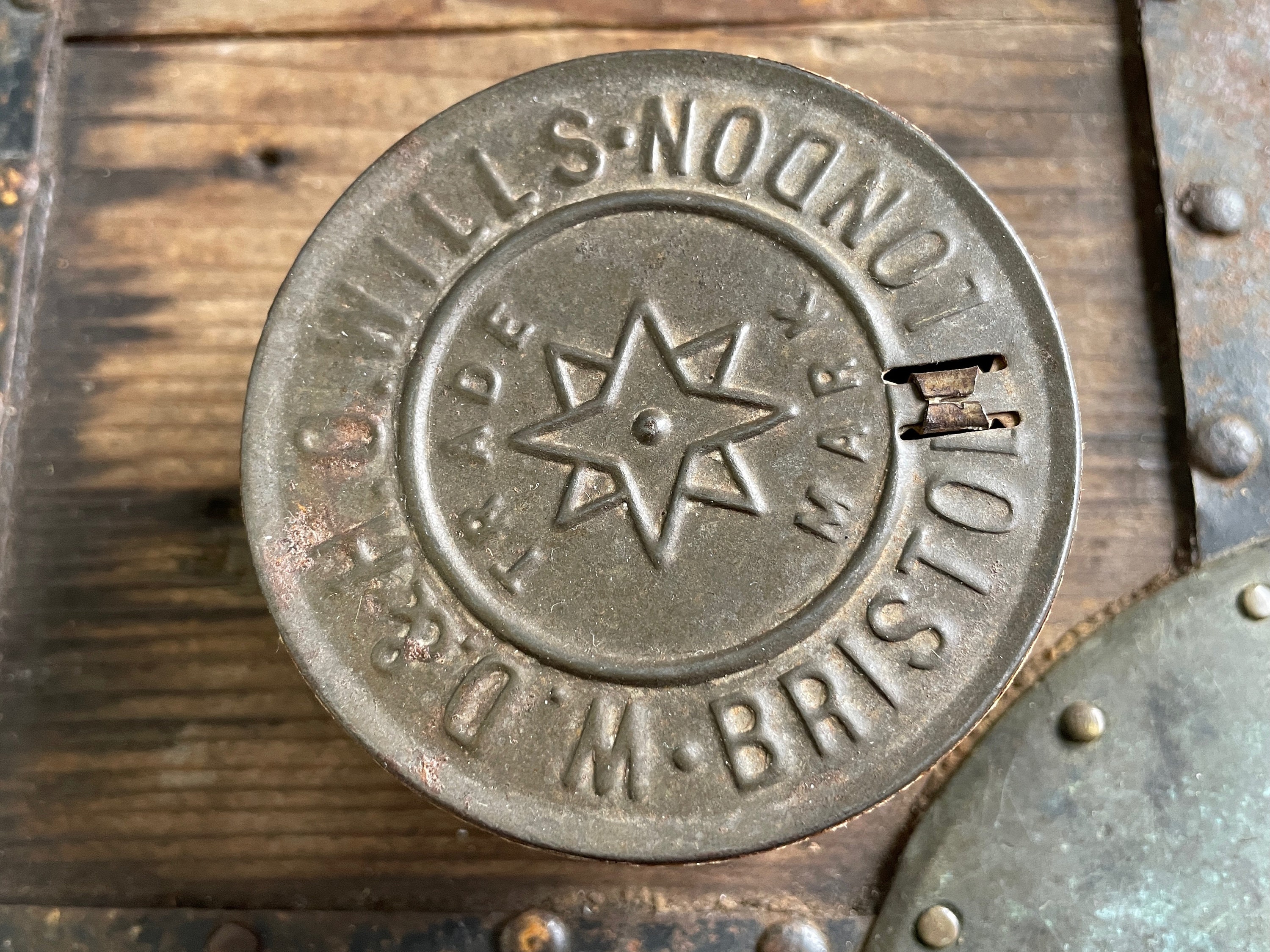 Vintage Round Tobacco Tin 