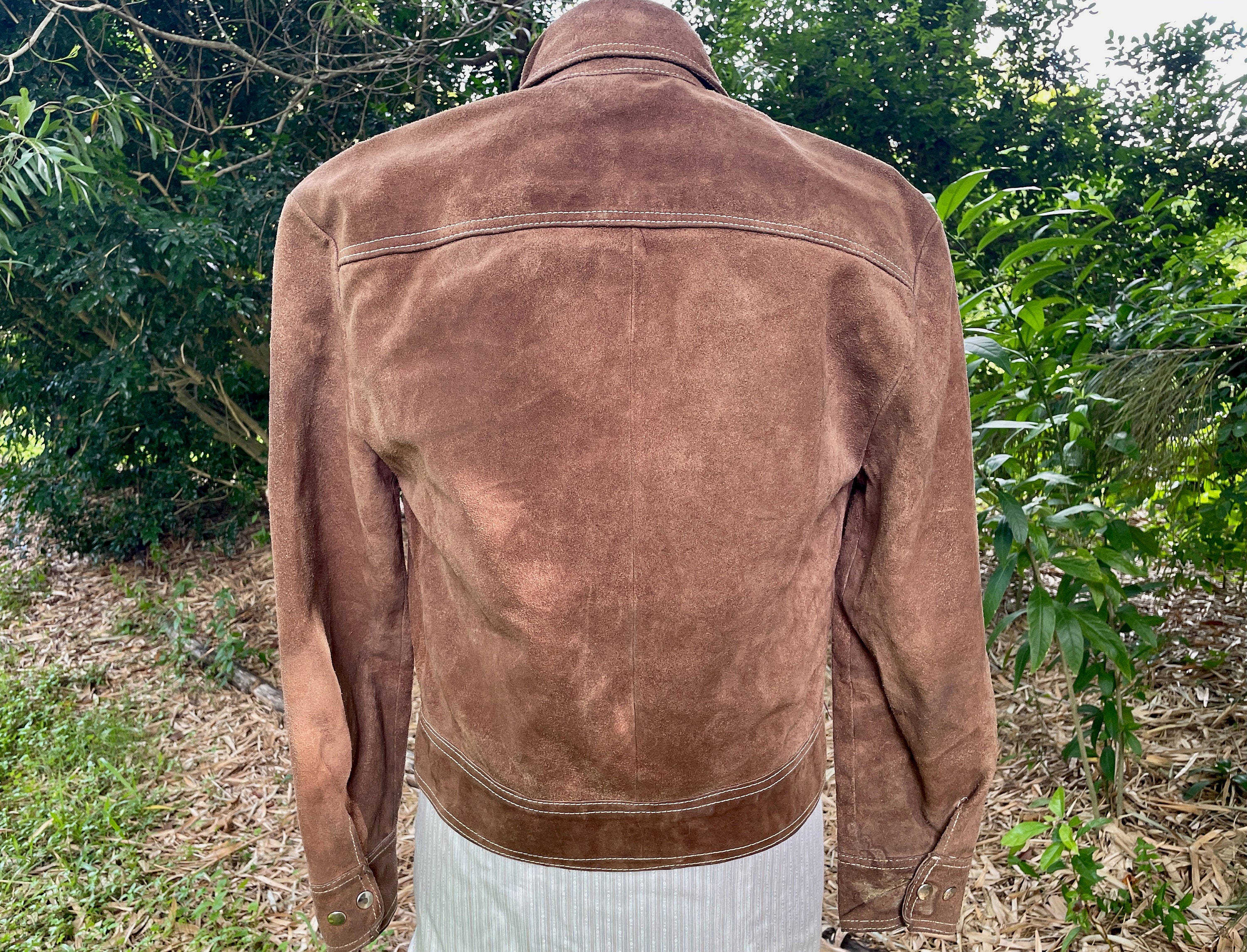 1980's Vintage Brown Suede Jacket Made in Mexico Sz XS 1980's Vintage Brown Suede Jacket Made in Mexico Sz XS