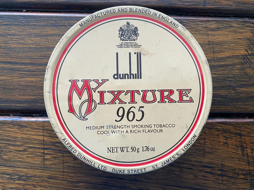 ★dunhill ダンヒルパイプ　煙管＆タバコ「My Mixture 965」 Dunhill My Mixture 965 Vintage Pipe Tobacco Tin