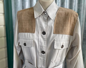 Vintage 70s-80s Virginia Slims Wear Golden Brown Pig Suede Leather 