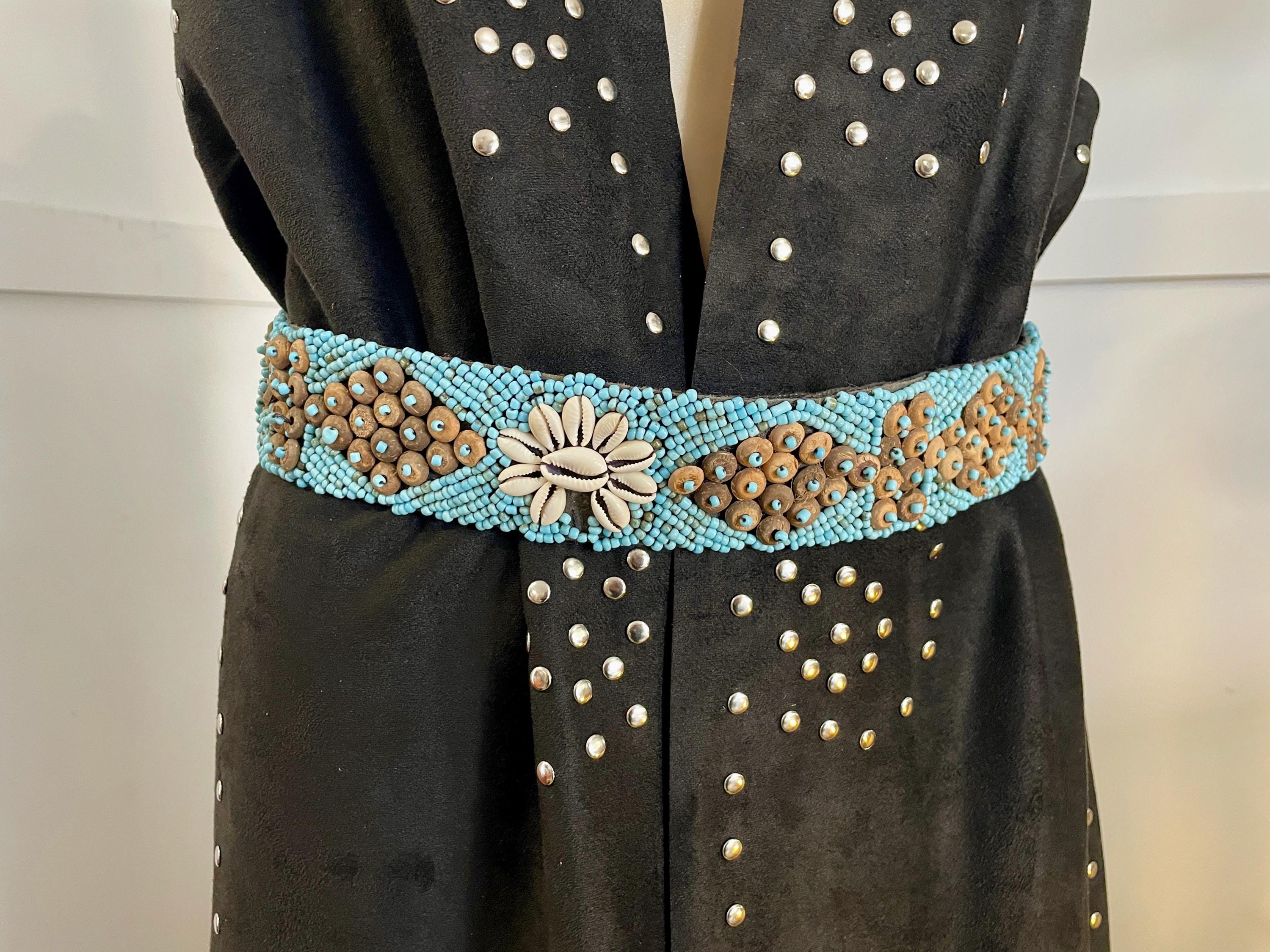 Cowrie Shell Belt Blue - Etsy