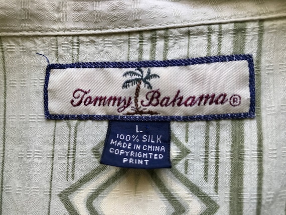1990's Vintage Tommy Bahama Silk Hawaiian S/S Shirt Green -  Denmark