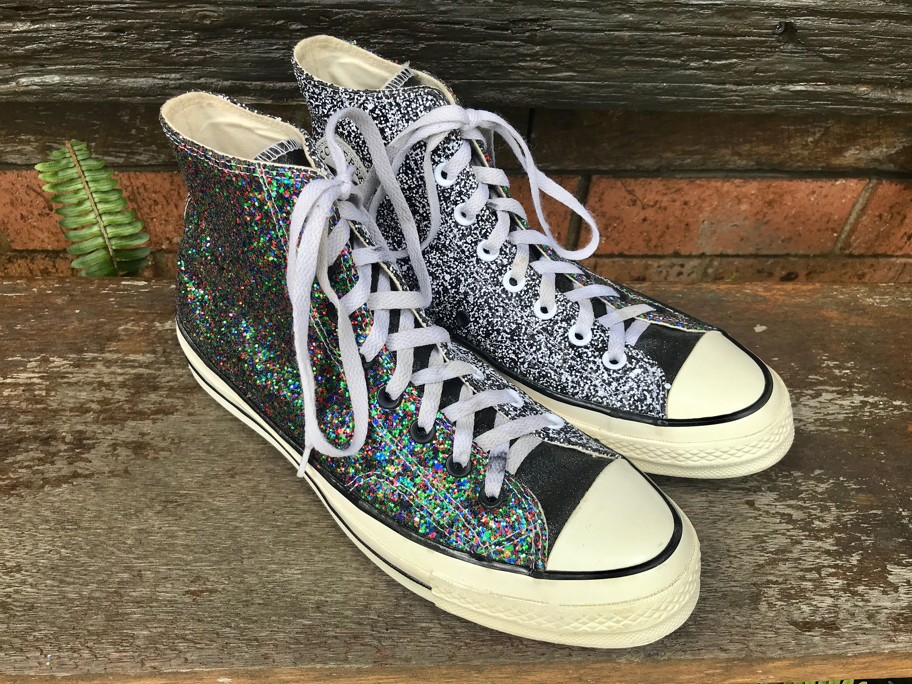 Glitter Converse High Chuck Taylor All Stars Sz - Etsy España