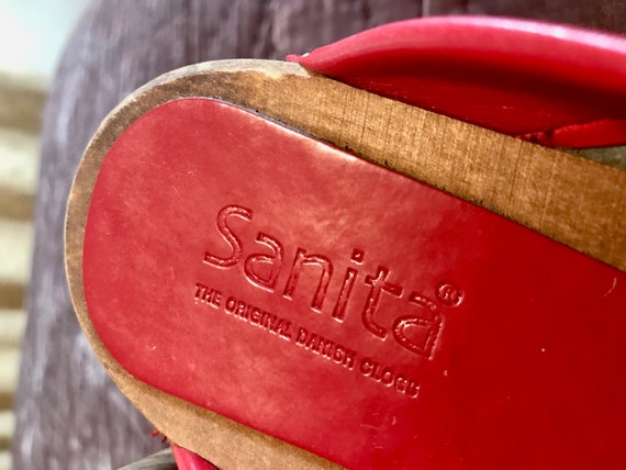 Danish Clogs Sanita Red Patent Leather SZ UK 4 EU… - image 4
