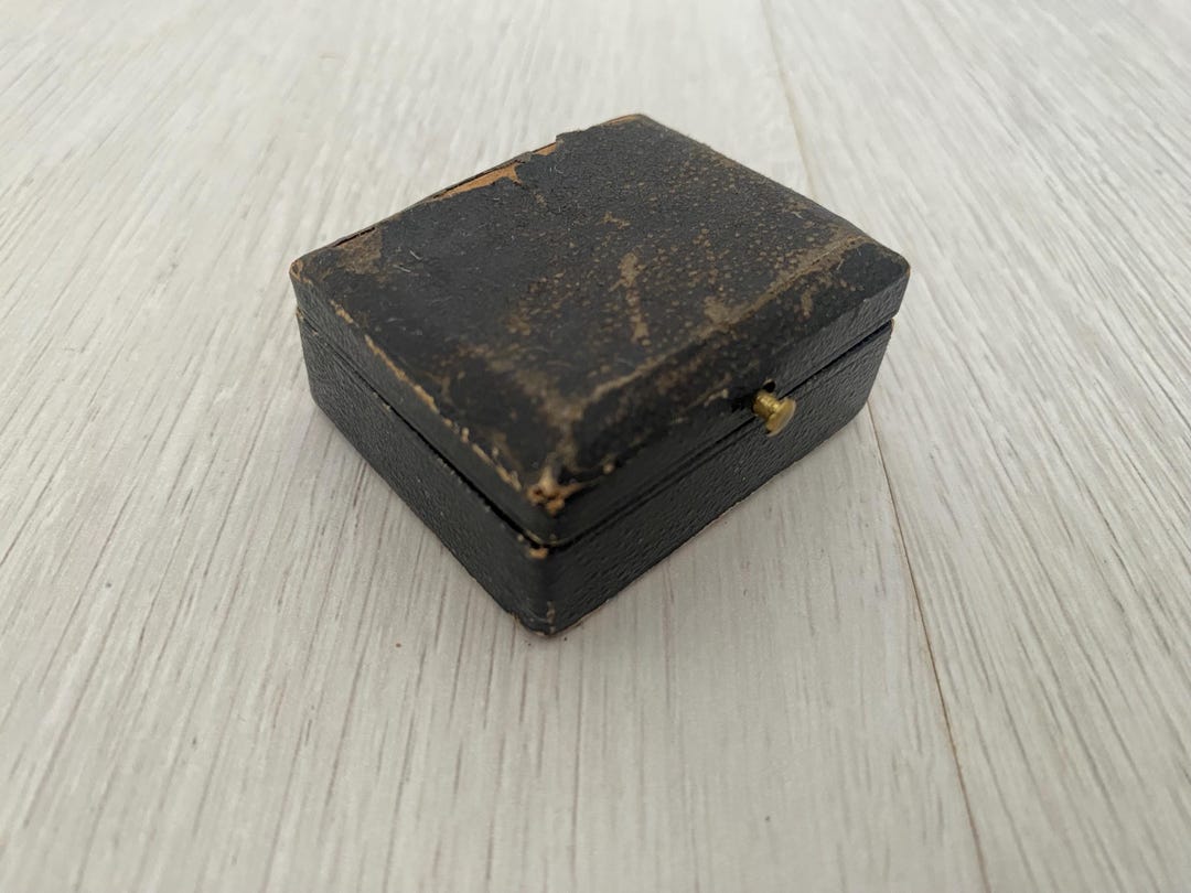 1950's Antique Ring Jewellery Gift Box Black Rare - OOAK - Etsy