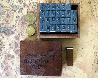 Sale! Alphabet Stamp Set in Wooden Box