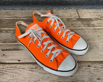 orange converse low tops