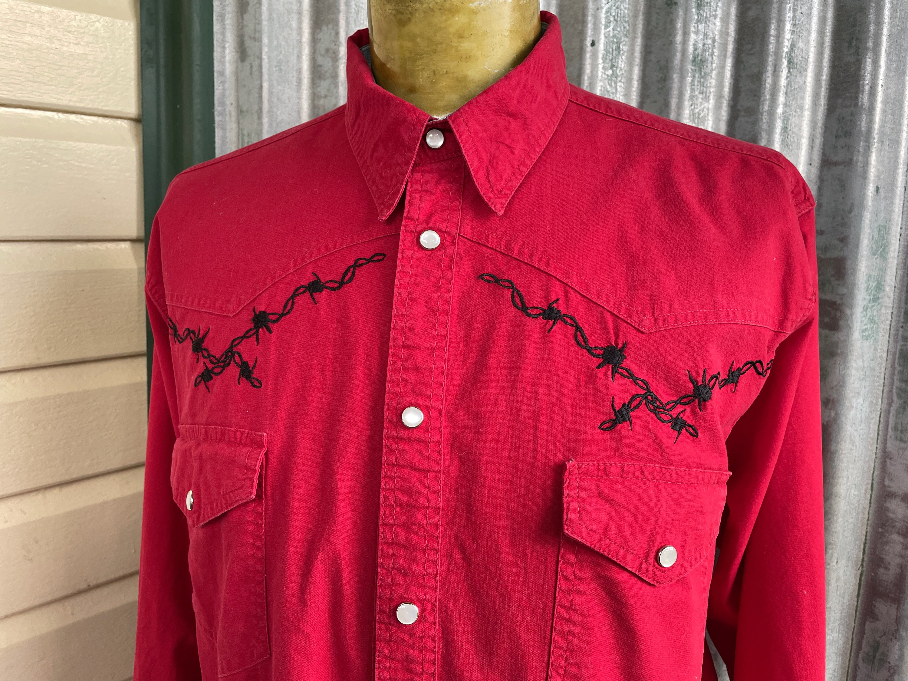 Vintage Men's Shirt - Red - XXL