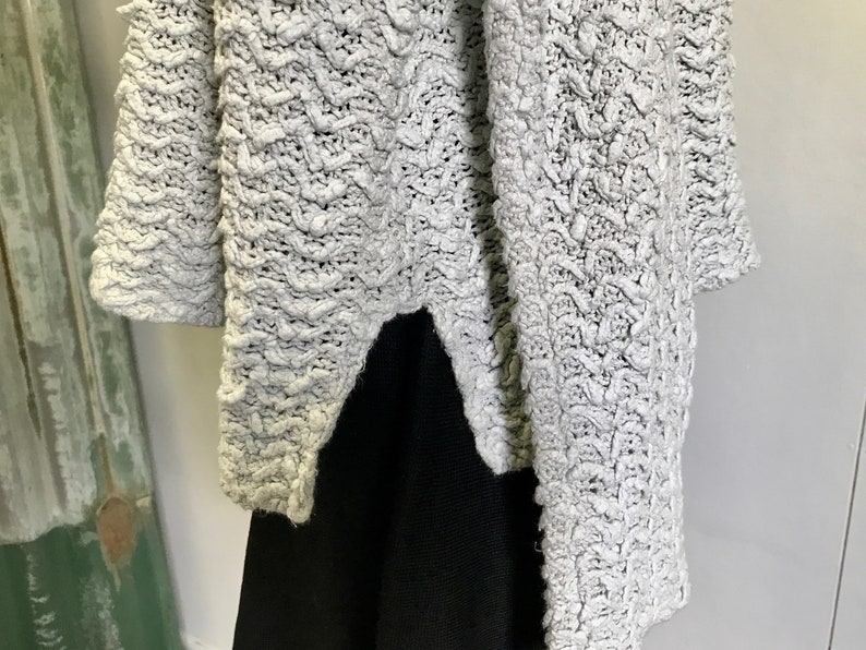 Free People Cropped Cotton Jumper – Pale Blue Slouch Knit, Size L image 3