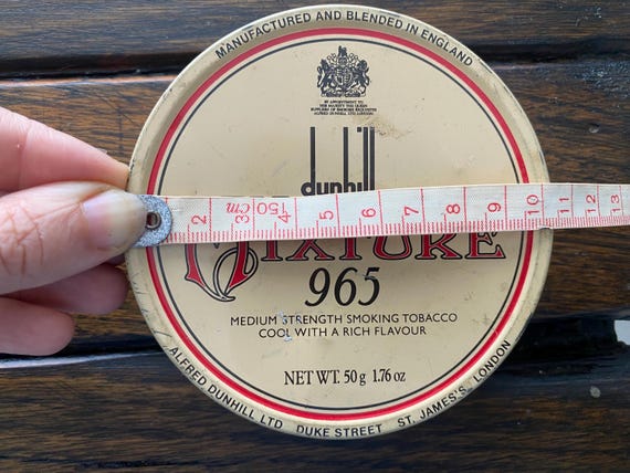 1960's Antique Tin - Dunhill My Mixture 965 - Round - OOAK - Etsy