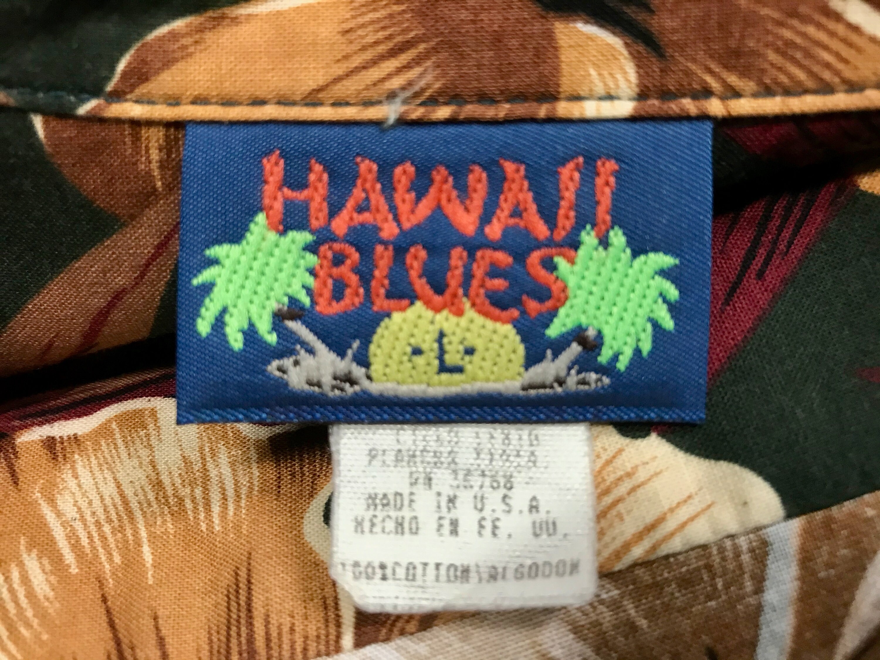 Vintage S/S Hawaiian Print Shirt Brown Green Burgundy Sz XL Vintage S/S Hawaiian Print Shirt Brown Green Burgundy Sz XL