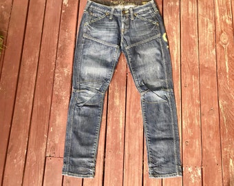 Vintage Women's G-Star 'Elwood' Jeans in Dark Blue Sz 29 - OOAK