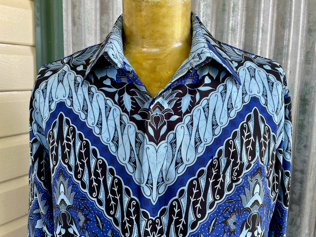 Vintage Blue Floral Shirt XL main image 0