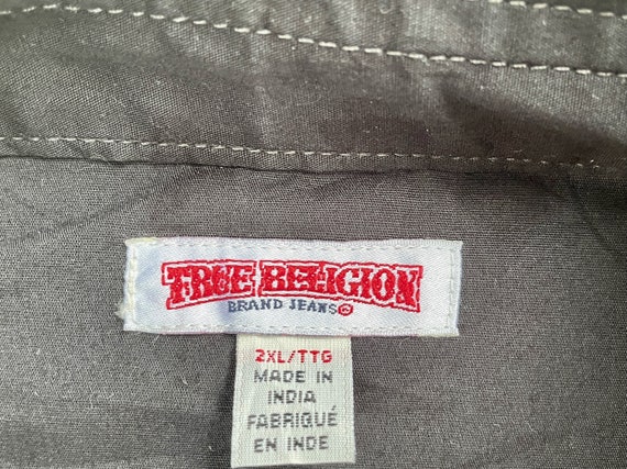 1990's Black True Religion Western Shirt Cotton S… - image 5