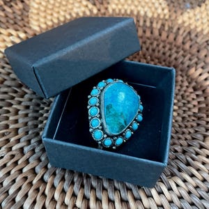 Vintage Türkis Silber Brosche Pin OOAK zierlich