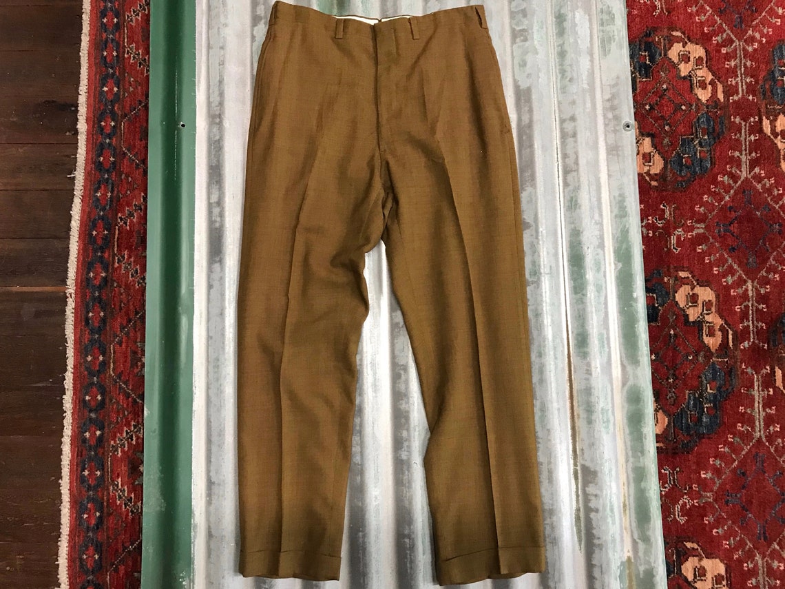 Vintage Men's Pants in Olive Green Sz 30 OOAK | Etsy