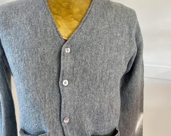 Jaren 1970 vintage pendleton wol gebreide trui vest grijs gemaakt in de VS Sz M - OOAK