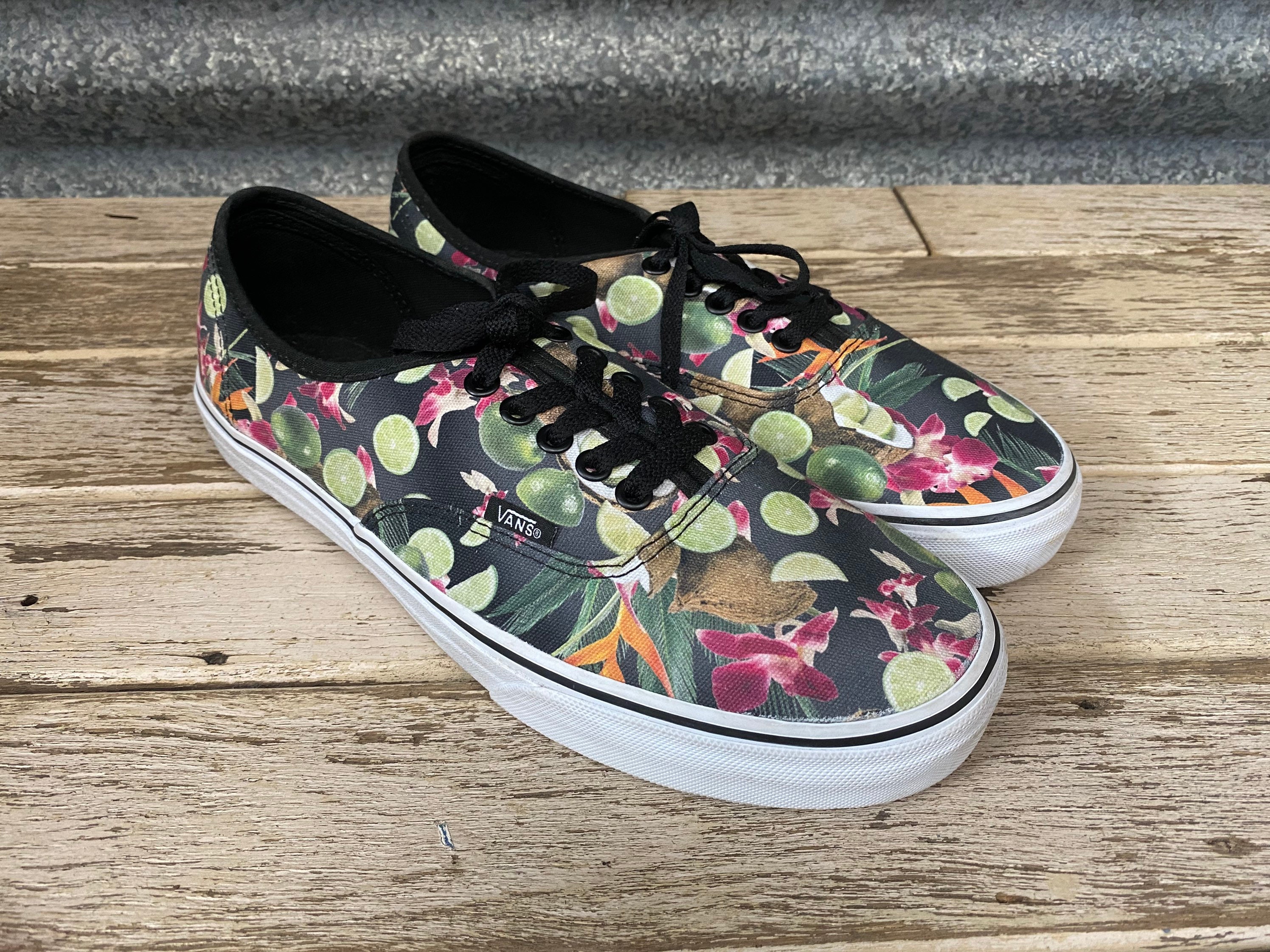 Vans 'Authentic' Sneaker Lime in The Coconut Print - Sz 10 - Ooak