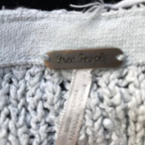 Free People Cropped Cotton Jumper – Pale Blue Slouch Knit, Size L image 4