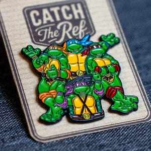 Teenage Mutant Ninja Turtles-speldjes – jaren 90 – Leonardo Donatello Michelangelo Raphael – emaille badge