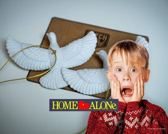 Home Alone 2 Turtle Doves – Christmas tree ornaments – Kevin & Mr Duncan – pair of symbolic doves