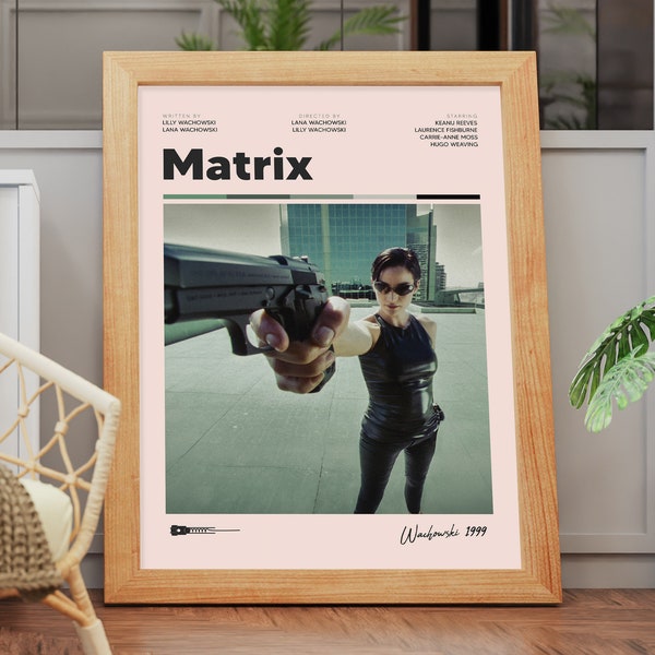 Matrix Film Poster - minimalist - Classic cinema - JPG digital file