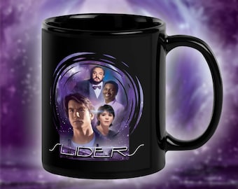 Sliders TV - Parallel Worlds - Black Glossy Mug