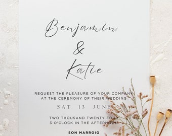 Minimalist Wedding Invitation