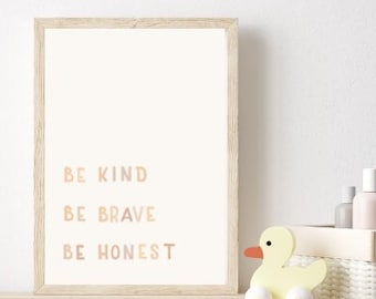 Be Kind Printable Wall Art, Boho Nursery Decor (Digital Download)