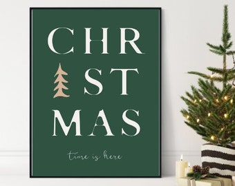 kerst definitie print | kerst afdrukbare kunst aan de muur | kerst muur decor | vakantie kunst | groene kerstdecoratie | digitale download
