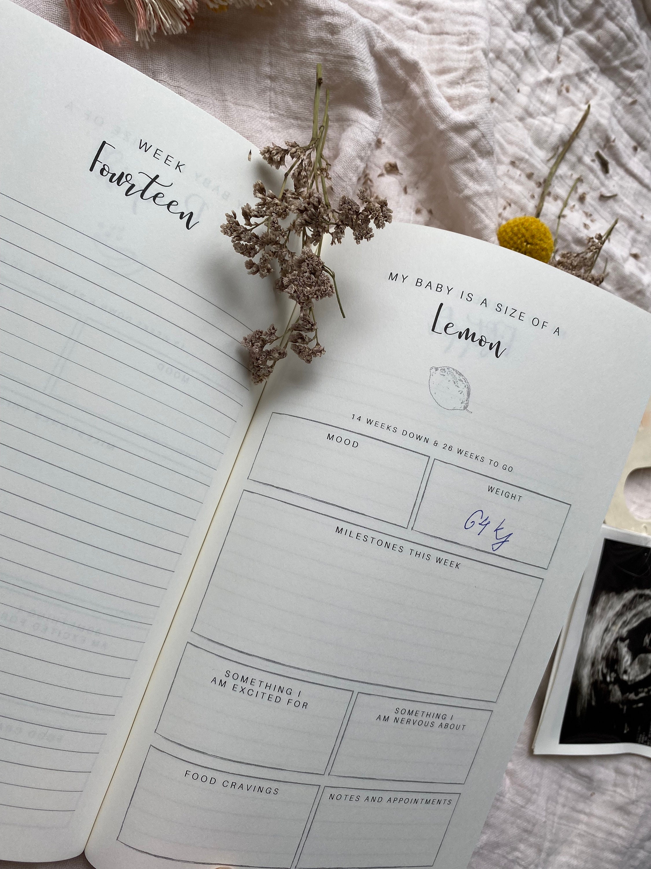 Pregnancy Journal, Linen Pregnancy Planner, Pregnancy Diary, Pregnancy