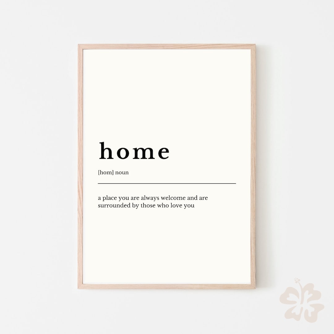 Home Definition Sign, Home Definition Print, Download Definition