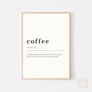 Coffee Definition sign, Coffee definition print, Download definition, Dictionary print, modern home definition, home gifts, Bedroom poster