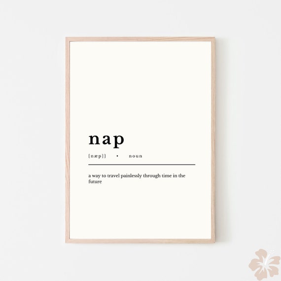Nap Definition Sign Nap Definition Print Download Etsy