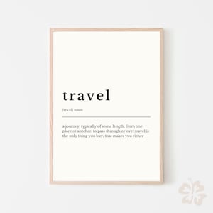 Travel Definition sign, Travel definition print, Download definition, Dictionary print, modern home definition, home gifts, Bedroom poster
