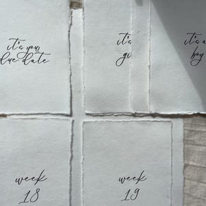 Printable Pregnancy Milestone Cards, Neutral Cotton Style, Pregnancy Milestones, Boho Baby Photo Props, Instant Download