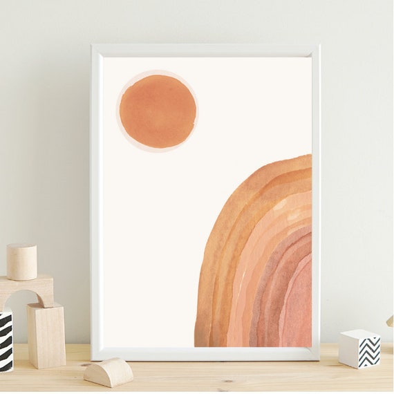 Art & Collectibles Prints Rainbow Boho Nursery Printable Wall Art ...