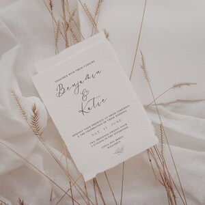 SAMPLE invito a nozze "CAMPOS" - partecipazioni di nozze, carta fatta a mano, cancelleria per matrimoni, bordo deckl, carta di cotone, cancelleria, sigillo di cera