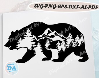 Free Free Mountain Bear Svg 302 SVG PNG EPS DXF File