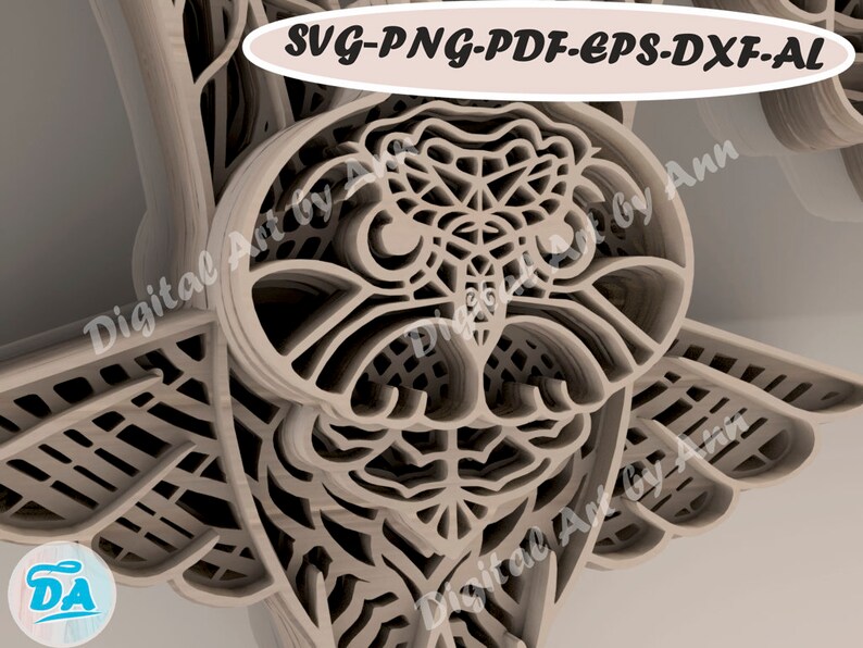Download File For Laser Cutter Laser Cut Multilayer Model Svg Cricut Multilayer Owl Mandala Home Decor Wall Art 3d Owl Clip Art Art Collectibles Trustalchemy Com