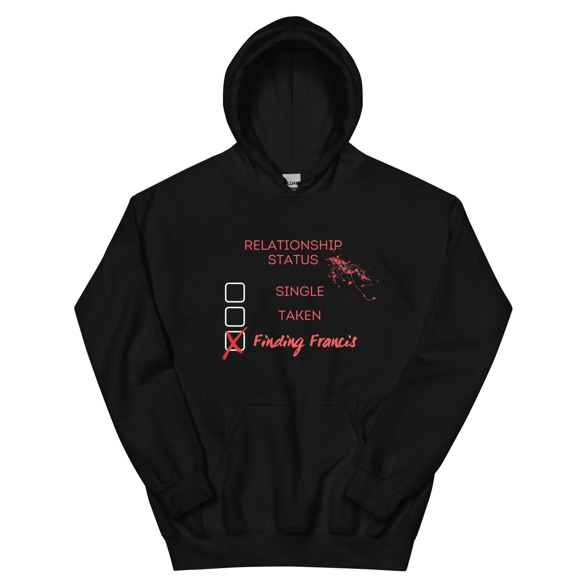 Finding Francis Deadpool Inspired Unisex Hoodie Action Figure Fighting Blood Gore Relationship status