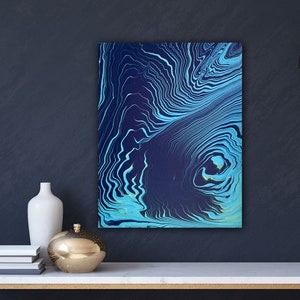 You are Bluetiful"| 11x14 acrylic pour painting